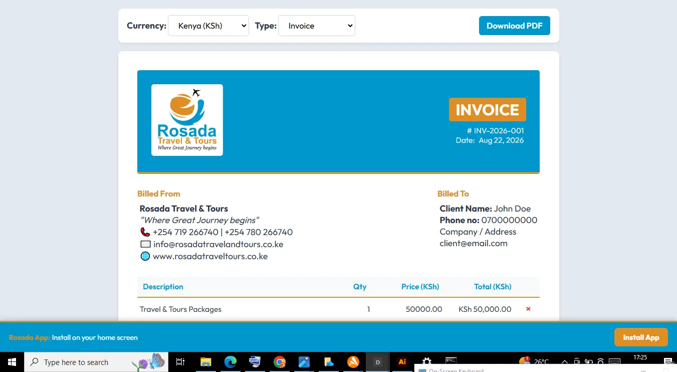 Rosada Document Tool